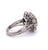 Mid Century 2.04 Carats Pink Sapphire Diamond Platinum Cluster Ring