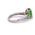 Vintage 3.04 Carats Tsavorite Garnet Diamond 18 Karat White Gold Ring