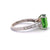 Vintage 3.04 Carats Tsavorite Garnet Diamond 18 Karat White Gold Ring