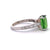 Vintage 3.04 Carats Tsavorite Garnet Diamond 18 Karat White Gold Ring
