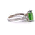 Vintage 3.04 Carats Tsavorite Garnet Diamond 18 Karat White Gold Ring