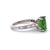 Vintage 3.04 Carats Tsavorite Garnet Diamond 18 Karat White Gold Ring