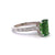Vintage 3.04 Carats Tsavorite Garnet Diamond 18 Karat White Gold Ring