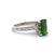 Vintage 3.04 Carats Tsavorite Garnet Diamond 18 Karat White Gold Ring