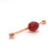 Mid Century Cabochon Cut Carnelian 14k Yellow Gold Brooch