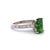 Vintage 3.04 Carats Tsavorite Garnet Diamond 18 Karat White Gold Ring