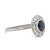Art Deco Inspired Sapphire Diamond Platinum Ring