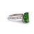 Vintage 3.04 Carats Tsavorite Garnet Diamond 18 Karat White Gold Ring