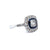 Art Deco Inspired Old Mine Cut Diamond Sapphire Halo Ring