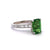 Vintage 3.04 Carats Tsavorite Garnet Diamond 18 Karat White Gold Ring