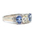 Vintage 1.00 Carat Old Mine Cut Diamond Tanzanite White Gold Three Stone Ring