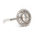 Art Deco Inspired 0.70 Carat Diamond Platinum Halo Filigree Ring
