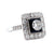 Art Deco Inspired Diamond Onyx Platinum Engagement Ring