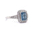 Art Deco Inspired Aquamarine Diamond Platinum Ring