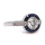Art Deco Inspired Diamond Sapphire Platinum Engagement Ring