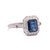 Art Deco Inspired Sapphire Diamond Platinum Ring