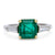 Vintage GIA Zambian Emerald Diamond Platinum 18 Karat Yellow Gold Ring