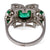 Art Deco Emerald Diamond Platinum Cocktail Ring