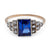 Late Victorian GIA Burma No Heat Sapphire Diamond 14k Rose Gold Silver Ring