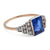 Late Victorian GIA Burma No Heat Sapphire Diamond 14k Rose Gold Silver Ring