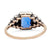 Late Victorian GIA Burma No Heat Sapphire Diamond 14k Rose Gold Silver Ring