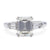 Mid Century GIA 2.07 Carats Emerald Cut Diamond Platinum Ring