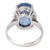 Vintage GIA 8.36 Carats Ceylon No Heat Sapphire Diamond Platinum Ring