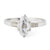 Mid Century French GIA 1.06 Carats Oval Cut Diamond Platinum Ring