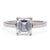 Mid Century French GIA 1.54 Carats Emerald Cut Diamond 18k White Gold Solitaire Ring
