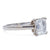 Mid Century French GIA 1.54 Carats Emerald Cut Diamond 18k White Gold Solitaire Ring