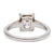 Mid Century French GIA 1.54 Carats Emerald Cut Diamond 18k White Gold Solitaire Ring