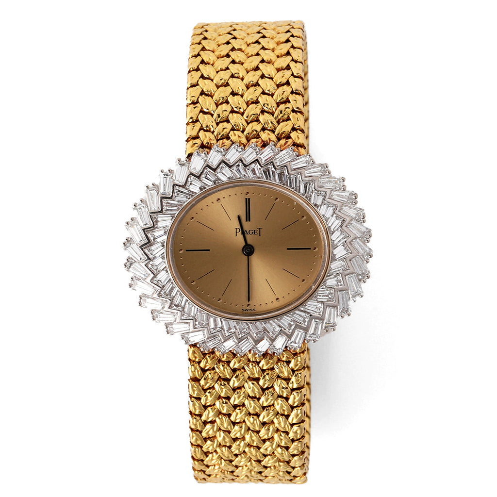 Vintage Piaget Diamond 18 Karat Yellow Gold Wristwatch
