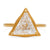 GIA 2.45 Carats Triangular Step Cut Diamond 18k Yellow Gold Solitaire Ring