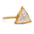 GIA 2.45 Carats Triangular Step Cut Diamond 18k Yellow Gold Solitaire Ring