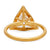 GIA 2.45 Carats Triangular Step Cut Diamond 18k Yellow Gold Solitaire Ring