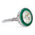 Art Deco Inspired 2.51 Carats Old European Cut Diamond Emerald 14k White Gold Target Ring