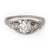 Art Deco GIA 0.92 Carats Old European Cut Diamond Platinum Filigree Ring
