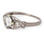 Art Deco GIA 0.92 Carats Old European Cut Diamond Platinum Filigree Ring