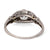 Art Deco GIA 0.92 Carats Old European Cut Diamond Platinum Filigree Ring