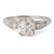 Art Deco GIA 1.79 Old Mine Cut Diamond Platinum Ring