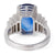 Mid Century GIA 10.22 Carat Ceylon Sapphire Diamond 18k White Gold Cocktail Ring