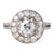 Art Deco French GIA 1.19 Carats Old European Cut Diamond Platinum Target Ring