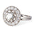 Art Deco French GIA 1.19 Carats Old European Cut Diamond Platinum Target Ring