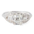 Art Deco GIA 1.04 Carats Cushion Cut Diamond Platinum Ring