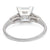 Art Deco GIA 2.05 Carats Carre Cut Diamond Platinum Ring
