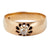 Antique Austrian Rose Cut Diamond 14 Karat Rose Gold Band Ring