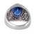 Vintage GIA 5.00 Carats Ceylon No Heat Sapphire Diamond 18k White Gold Ring