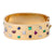 Vintage Gemstone Diamond 14 Karat Yellow Gold Hinged Bracelet