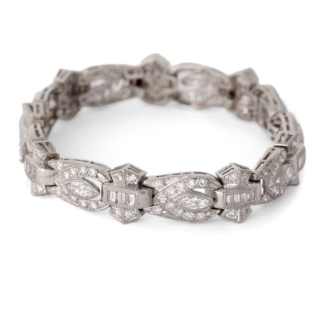 Art Deco Diamond Platinum Bracelet