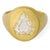 GIA 2.04 Carats Shield Cut Diamond 20 Karat Yellow Gold Signet Ring